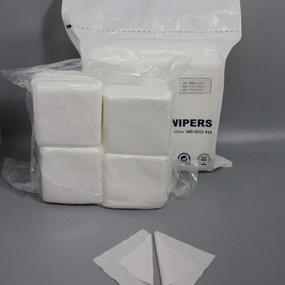 Pre Wetted Blend Cleanroom Paper 55% Cellulose 45% Polyester Hydroentangled Nonwoven Wipes