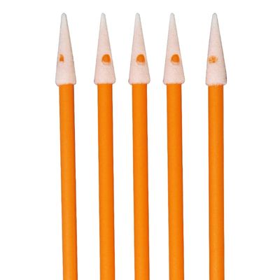 Spiral Head Pointed Cleanroom Foam Swab Rectangle For Cleaning Printer Circuit Boards Lens