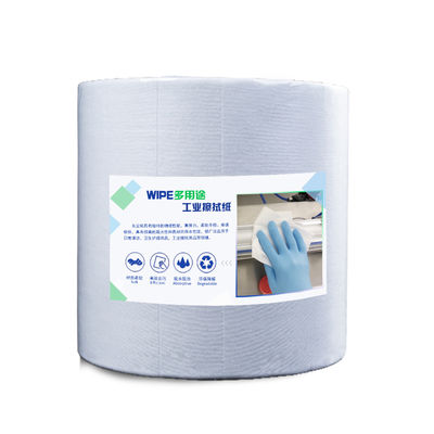 500pcs Industrial Viscose Dry Wipes 25x37cm Poly Cellulose Oil Absorbent Wipes Paper Roll