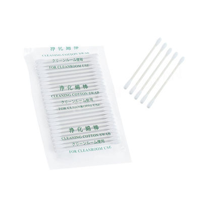 Double Sharp Head Industrial Cotton Swabs Lint Free Paper Stick Cotton Cleaning Swab