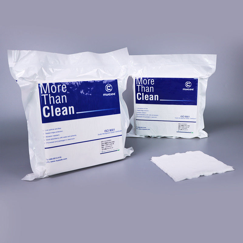 Two Layer Cleanroom Polyester Wipes Class 100 9 Inch LCD TV 140g