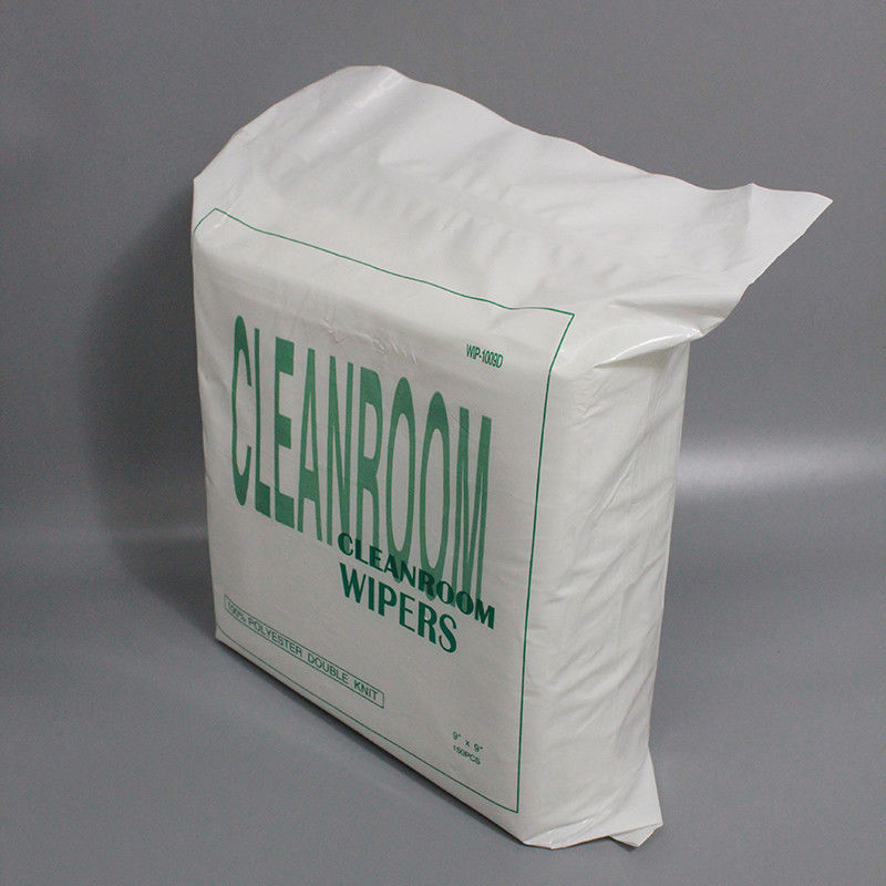 Oil Absorbing Cleanroom Polyester Wipes 9 Inch Dust Free Disposable  Microfiber