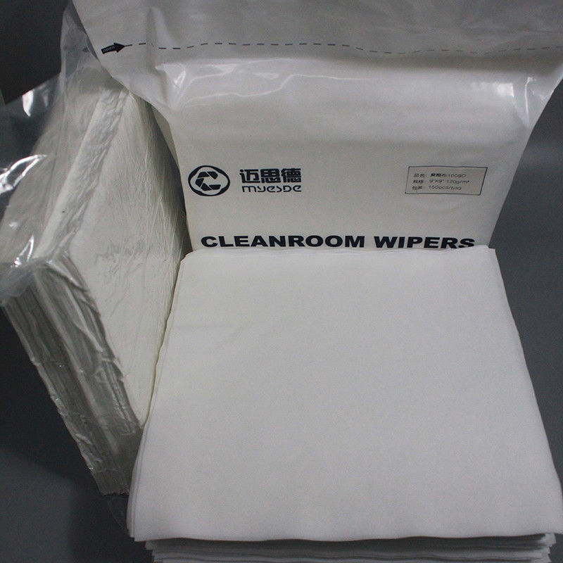 Cellulose Polyester Cleanroom Paper Nonwoven White Low Lint Wipes For Cleaning Lab