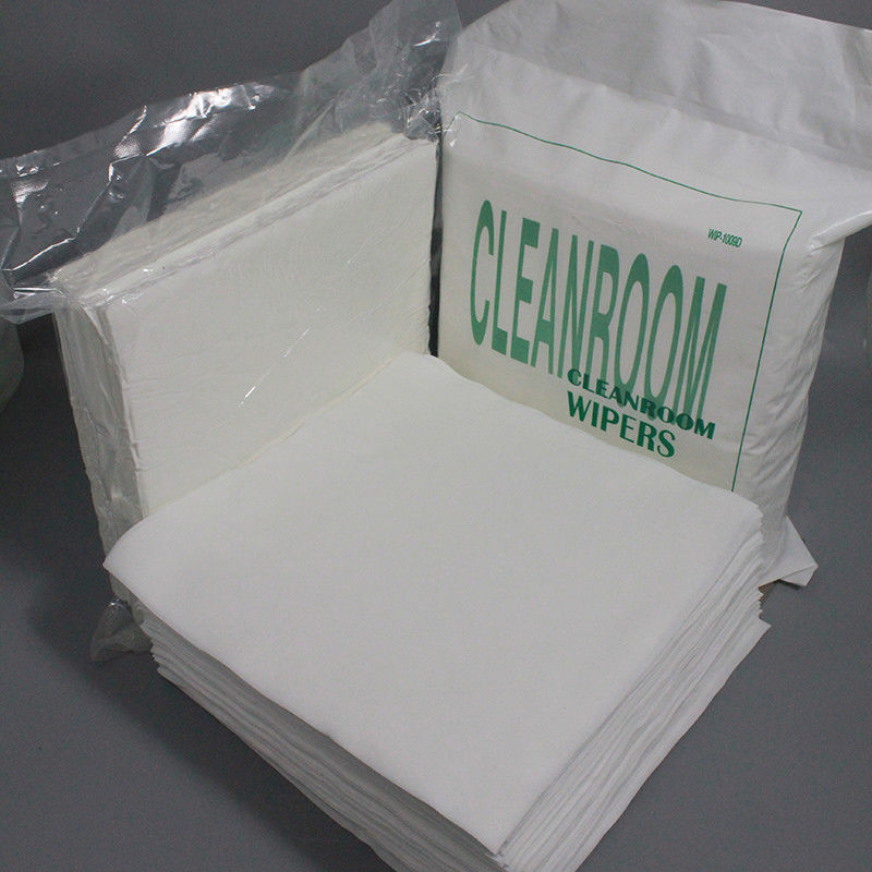 Cellulose Polyester Cleanroom Paper Nonwoven White Low Lint Wipes For Cleaning Lab