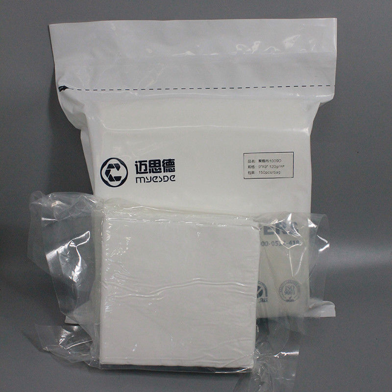 Industrial White Cleanroom Wipers 9x9 Heavy Duty Nonwoven Dust Free Wiper