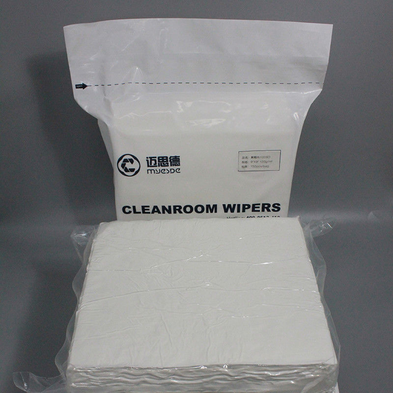 9x9 Cleanroom Paper Industry Factory Price 300pcs Laser Cut Lint Free Polyester Wipes
