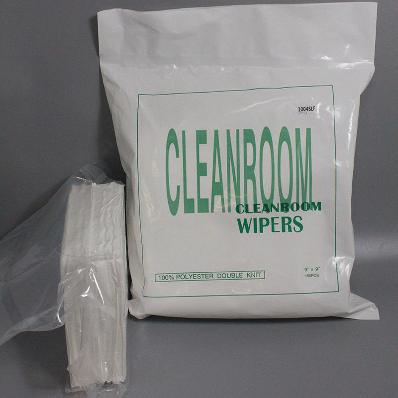Disposable 165gsm Microfiber 9inch Class 100 Polyester Lint Free Cleaning Dry Wipes