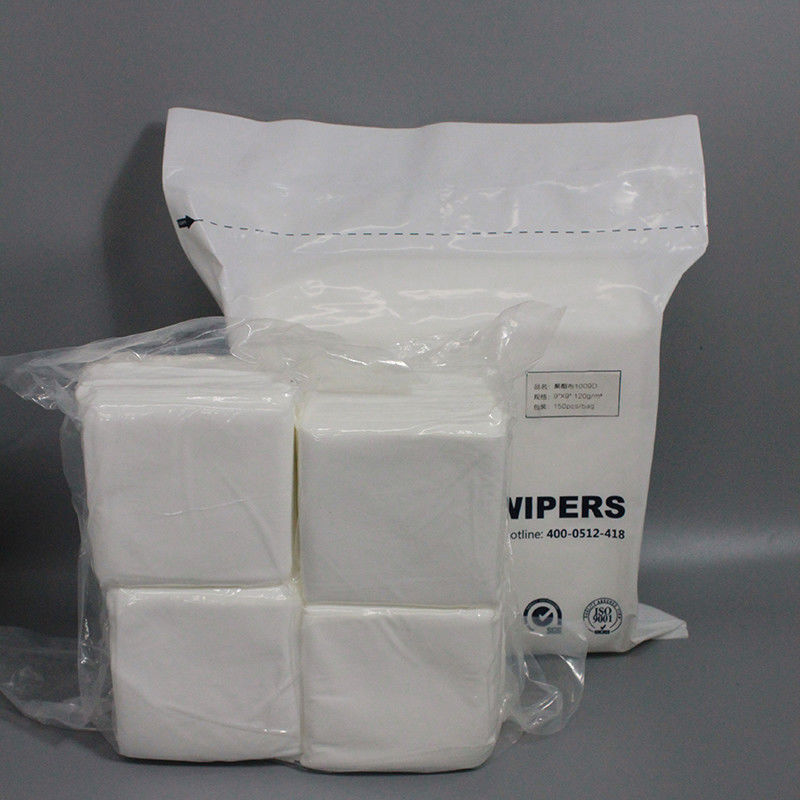 9x9 Cleanroom Paper Industry Factory Price 300pcs Laser Cut Lint Free Polyester Wipes