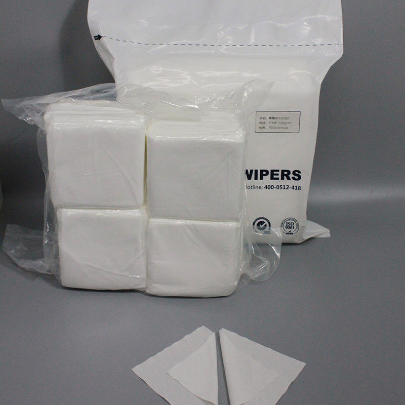 Pre Wetted Blend Cleanroom Paper 55% Cellulose 45% Polyester Hydroentangled Nonwoven Wipes