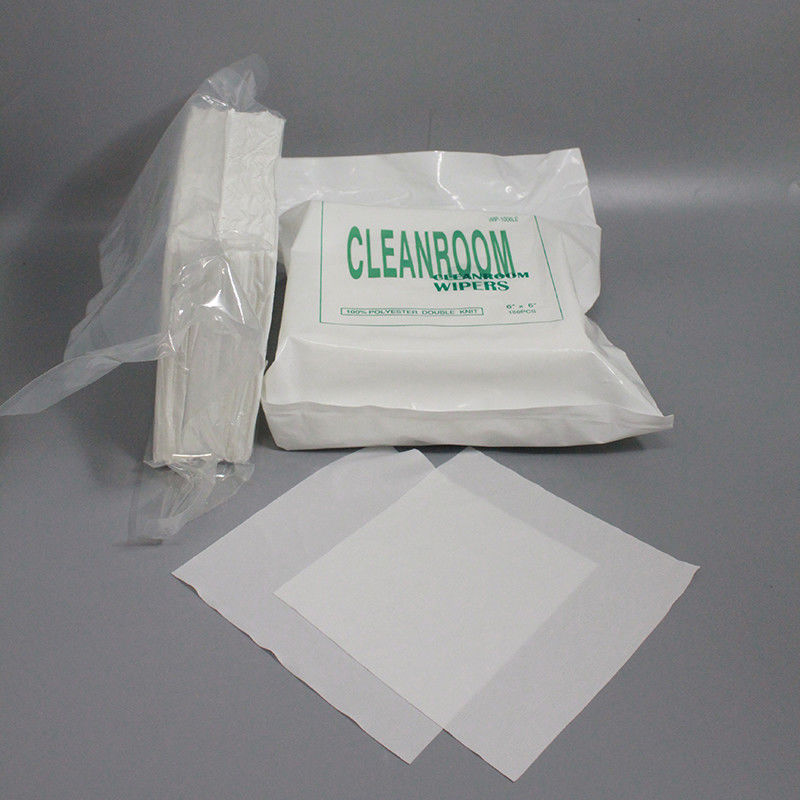 Class 100 6inch Two Layer Cleanroom Wipes Polyester Wipes For Cleaning LCD Screen