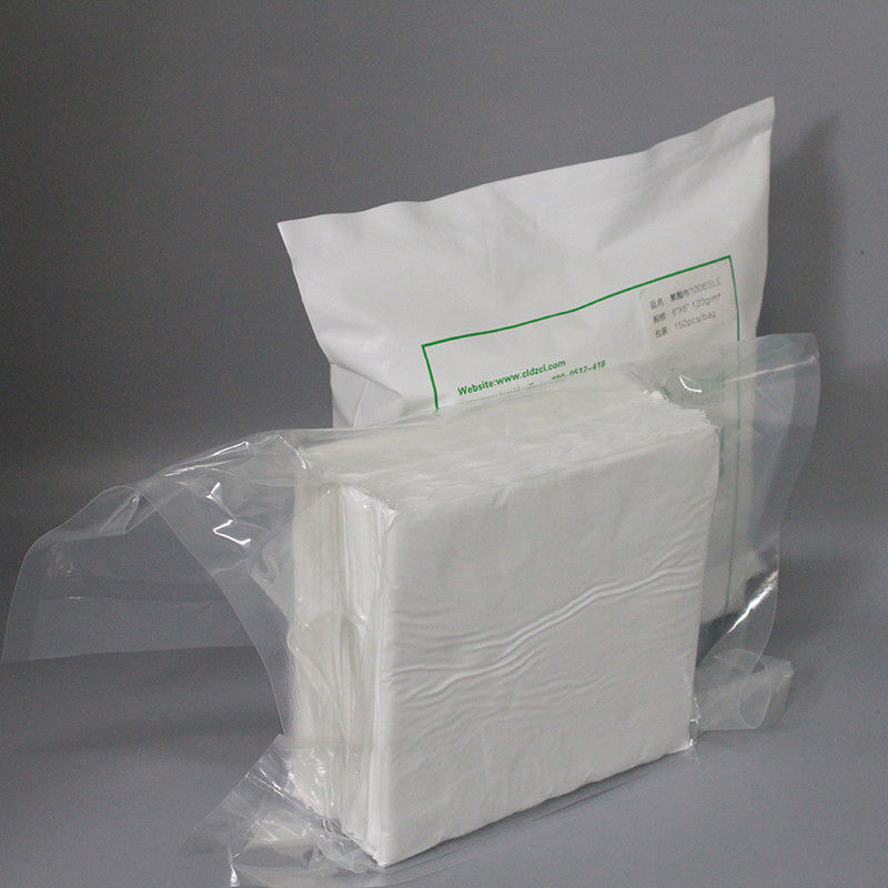 Non Sterile 6 Inch Cleanroom Microfiber Wipes Laser Cut Class 100 Dry Wipes For Cleaning