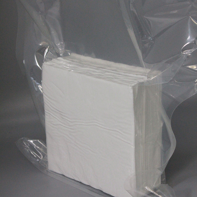 Non Sterile 6 Inch Cleanroom Microfiber Wipes Laser Cut Class 100 Dry Wipes For Cleaning