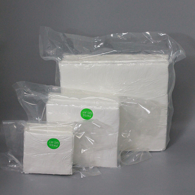 Laser Cut Cleanroom Polyester Wipes Dust Free Industrial Sterile Dry Wipes