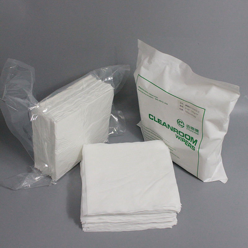 Laser Cut Cleanroom Polyester Wipes Dust Free Industrial Sterile Dry Wipes