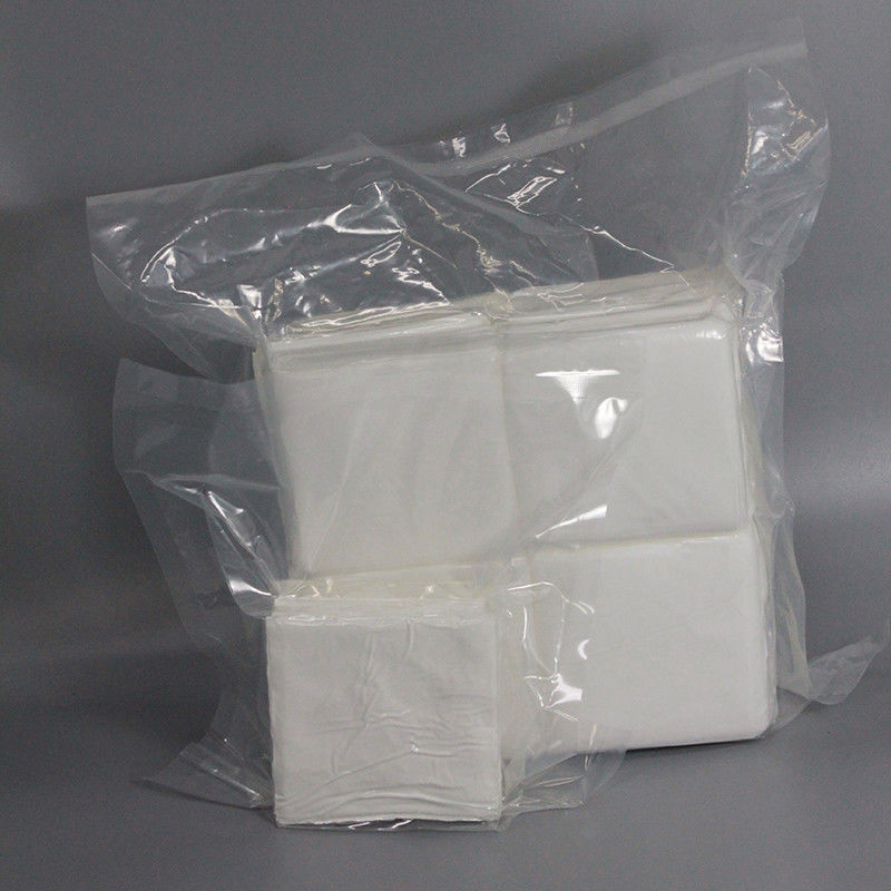 Extremely Soft Polyester Cleanroom Paper Mechanical Strength White Microfiber Cleaning Wipes
