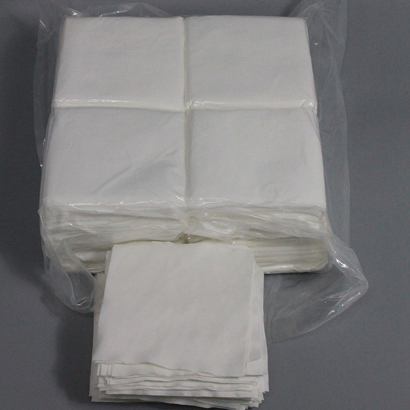 55% Cellulose 45% Polyester Presaturated Cleanroom Wipes 68g Fabric White Polyester Wiper 9x9