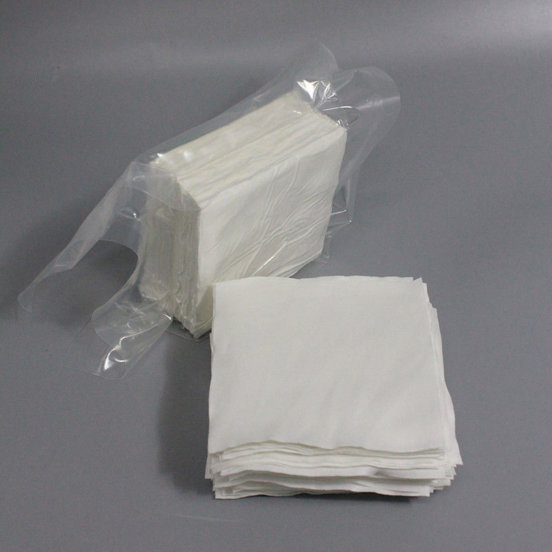High Absorbent Lint Free Dry Wipes Class 1000 4 Inch Lab Disposable Ultrasonically Sealed