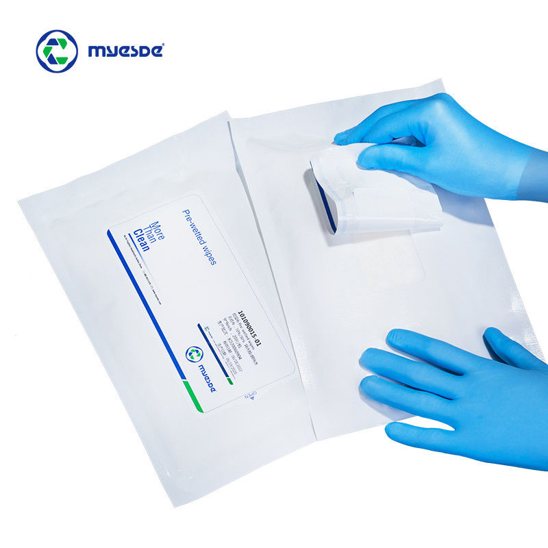 Sterile Pre Wetted Wiper 70% IPA Cleanroom Polypropylene Wipes For Semiconductor Lab