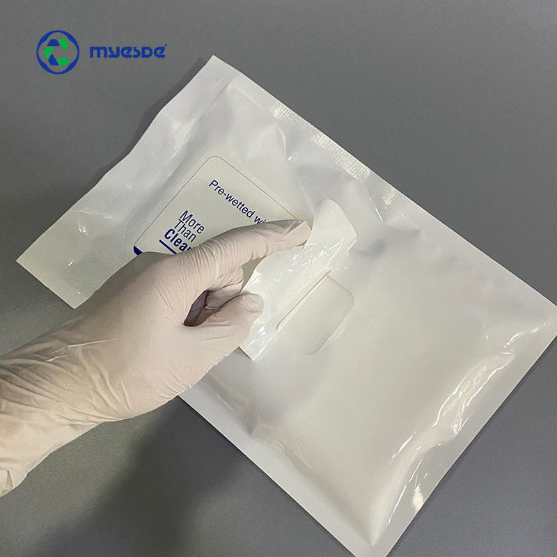 Sterile Pre Wetted Wiper 70% IPA Cleanroom Polypropylene Wipes For Semiconductor Lab
