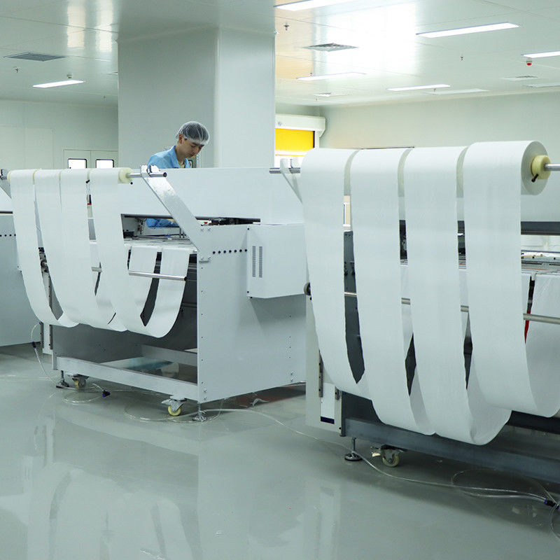 Polyester Nylon Jumbo Wiper Roll High Density Cleanroom Wiper Cloth For Machine