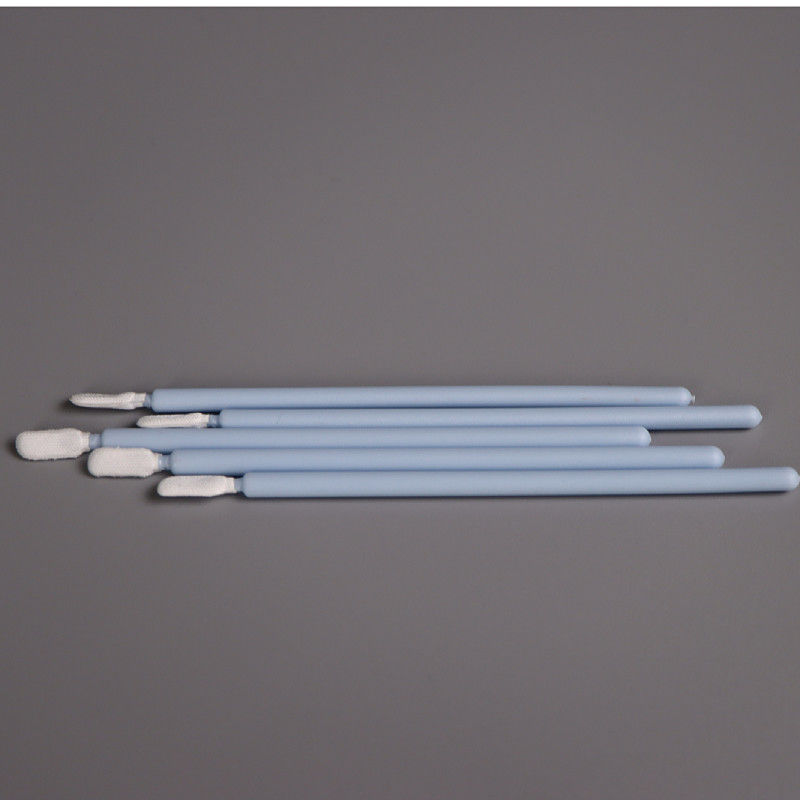 Round Head Cleanroom Swab Polypropylene Small Cotton Buds Microfiber Swabs For Semiconductor