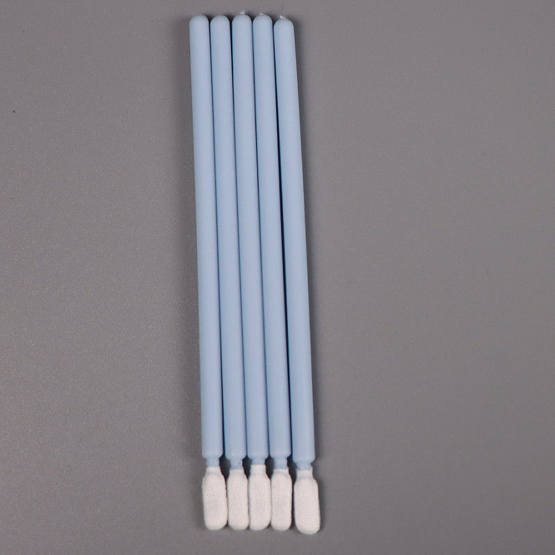 Blue Handle PP Stick Thermally Bonded Lint Free Cleaning Swab Microfiber Swab