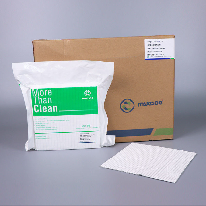 100pcs Class 1000 Cleanroom Wipes ESD Microfiber Anti Static Cleaning Wipes
