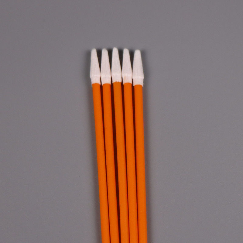 Cleanroom Bend Flexible Paddle Polypropylene Handle Polyester Microfiber Head Cleaning Swabs