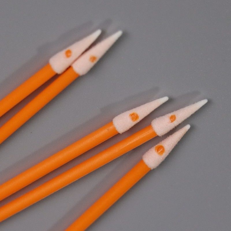 Spiral Head Pointed Cleanroom Foam Swab Rectangle For Cleaning Printer Circuit Boards Lens