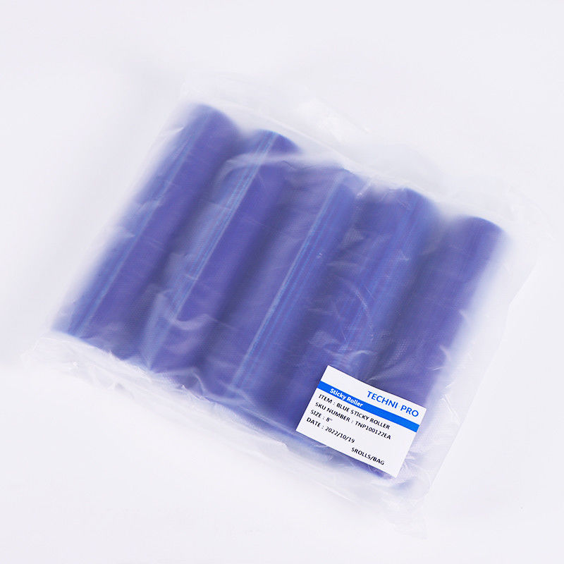 Peelable Disposable Industrial Lint Roller 8 Inch 200mm Blue Dust Free Cleanroom Sticky Mat