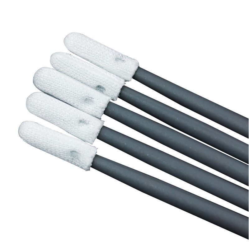 Twisted Tip Double Head Dust Free Class 100 Sealed Polyester Cloth Head Cleanroom Swab Stick