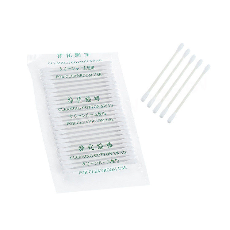 Double Sharp Head Industrial Cotton Swabs Lint Free Paper Stick Cotton Cleaning Swab