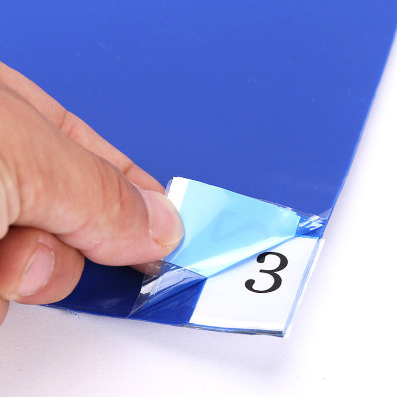 36" 45" Disposable Sticky Mat Water Based Acrylic Blue For Clean Room