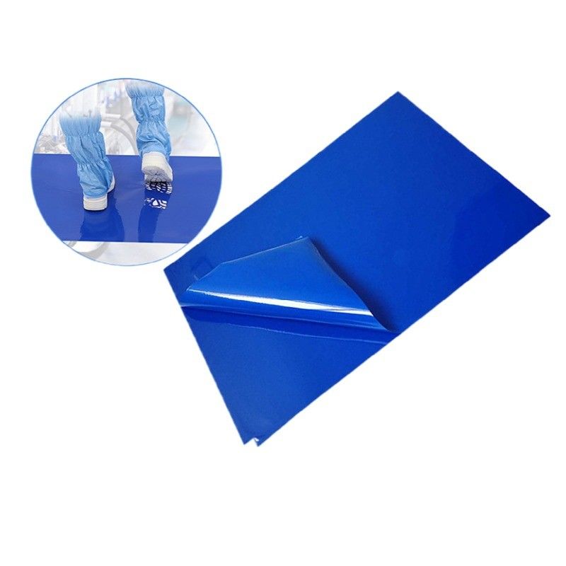 26" x 45"Disposable 30 Sheets White Peelable Cleanroom Tacky Mat PE Self Adhesive Sticky Mats