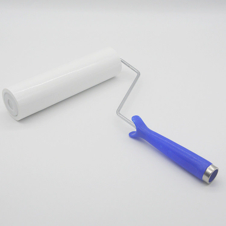 Disposable White Cleanroom Sticky Roller Blue ESD Dust Removal High Tackiness PE Adhesive For Cleanroom