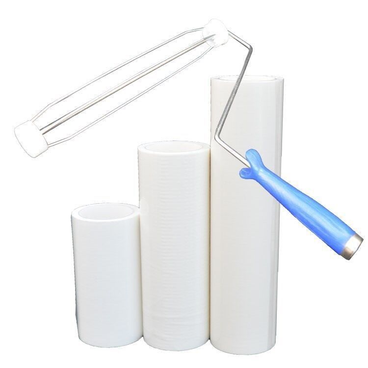 Industrial Cleanroom Sticky Roller 4 To 12 Inch Floor Cleaning Sticky Roller
