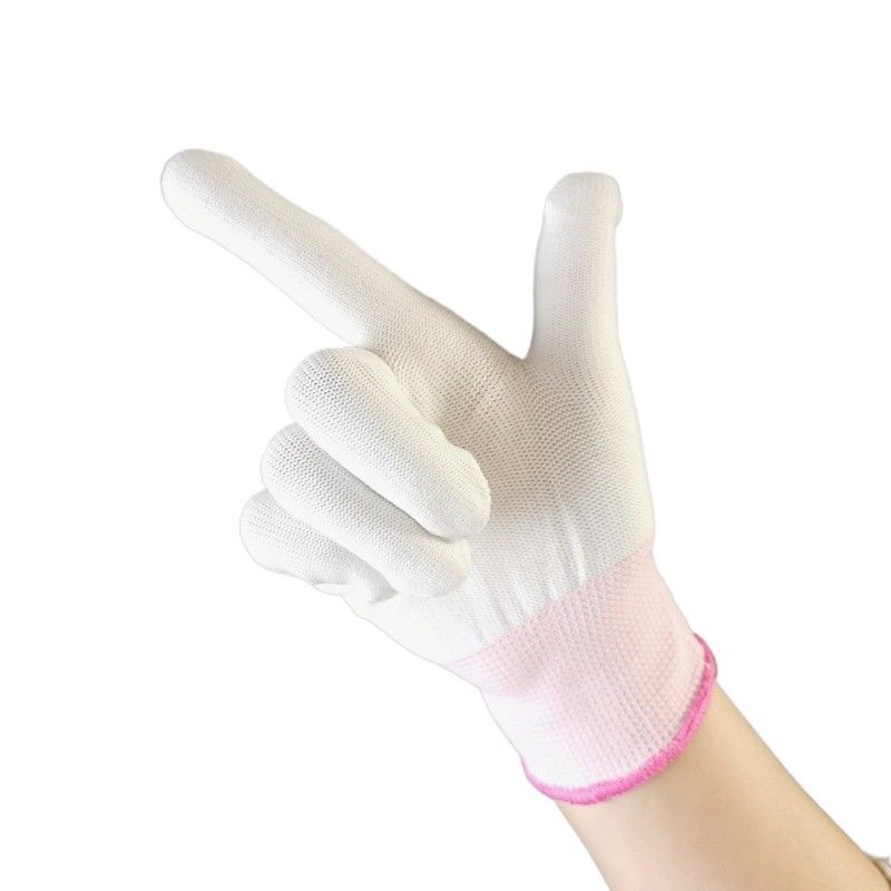 Knitted Guantes Seguridad Antistatic ESD Clean Room Gloves Carbon Fiber Polyester For Cleaning