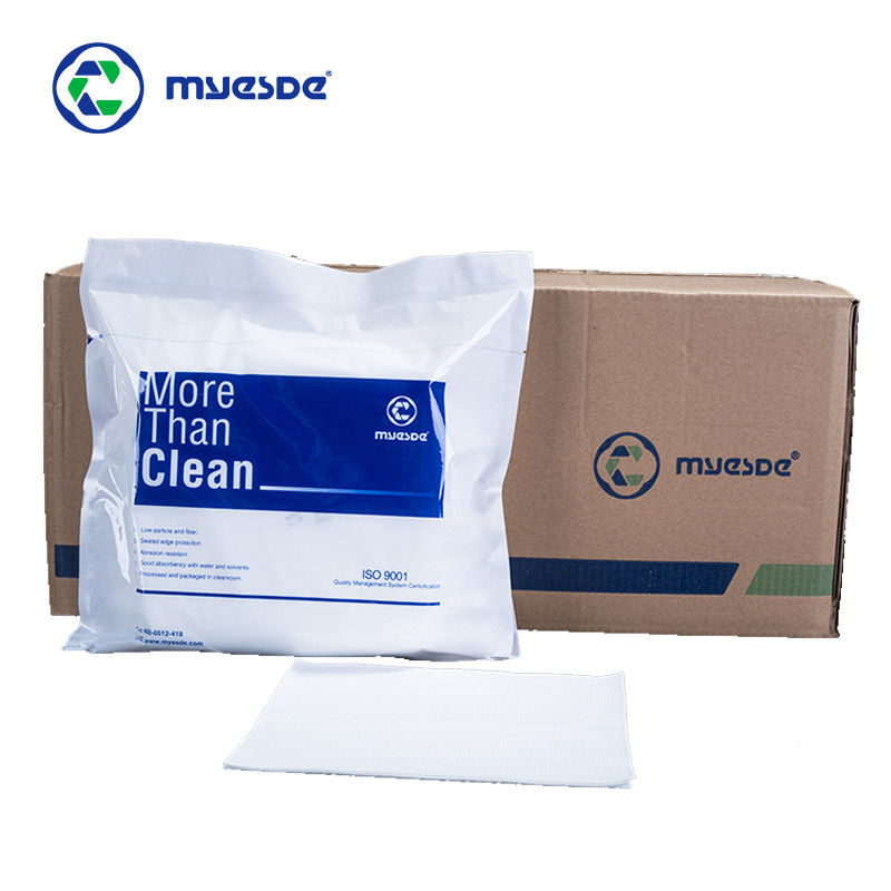 Pharmaceutical Cleanroom Polyester Wipes 2 Ply For Glass