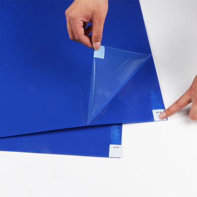 26" x 45"Disposable 30 Sheets White Peelable Cleanroom Tacky Mat PE Self Adhesive Sticky Mats