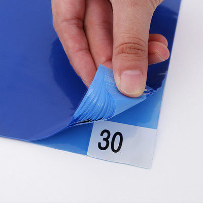 26" x 45"Disposable 30 Sheets White Peelable Cleanroom Tacky Mat PE Self Adhesive Sticky Mats
