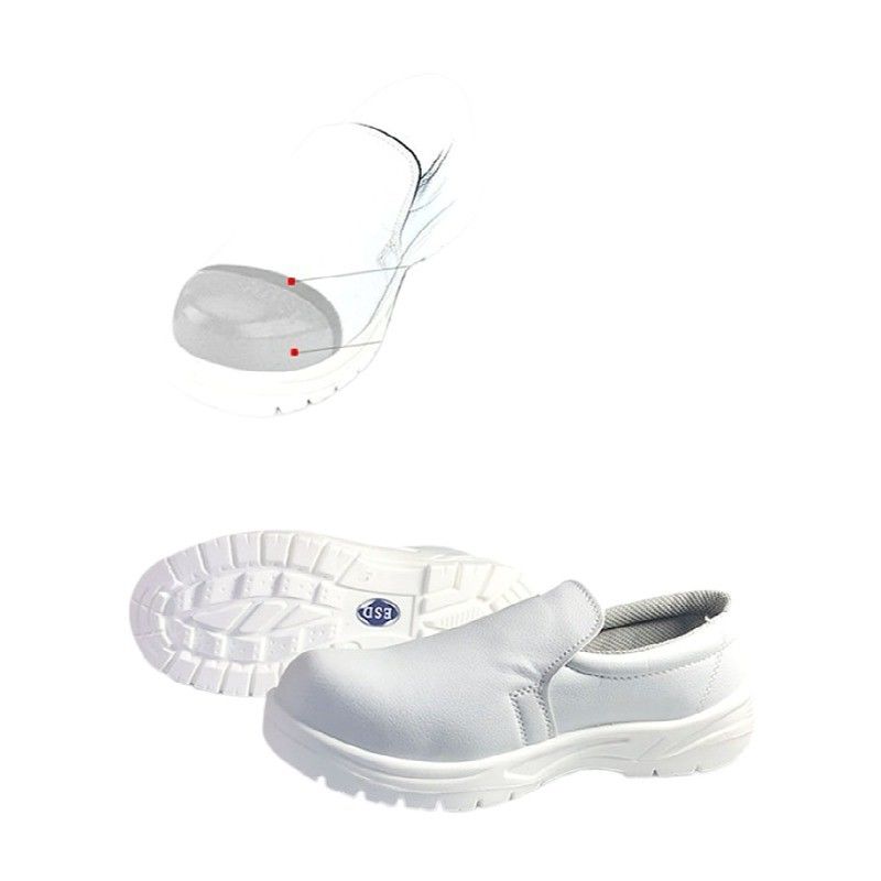 esd steel toe shoes Industrial white Black anti static conductive ESD Safety clean room esd work shoes