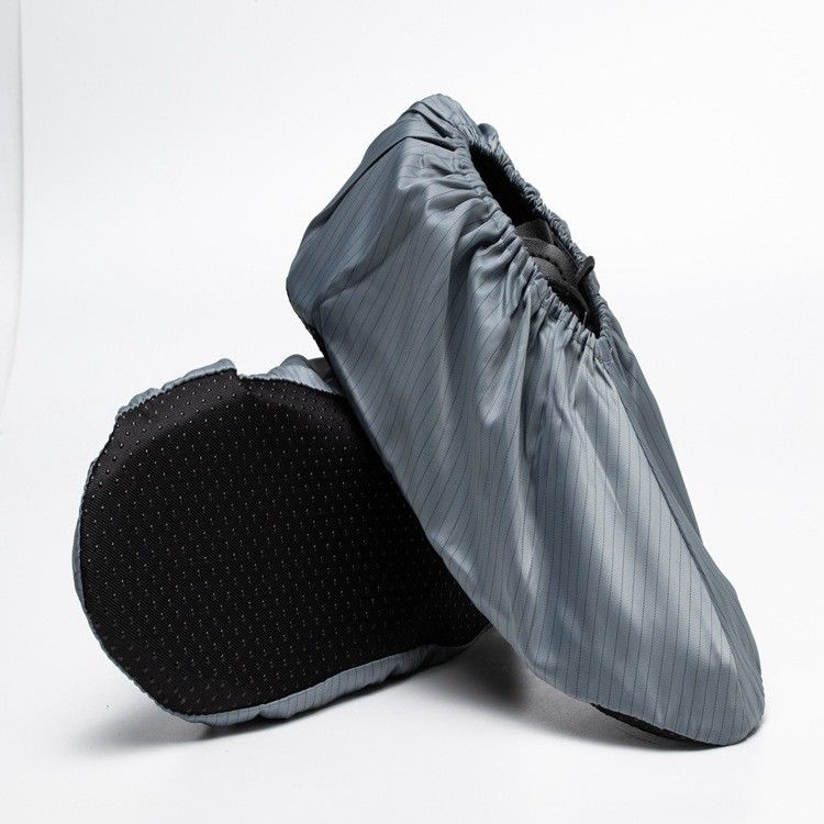 Functional Esd 100% Polyester With Conductive Fiber Anti Static Cleanroom Overshoes