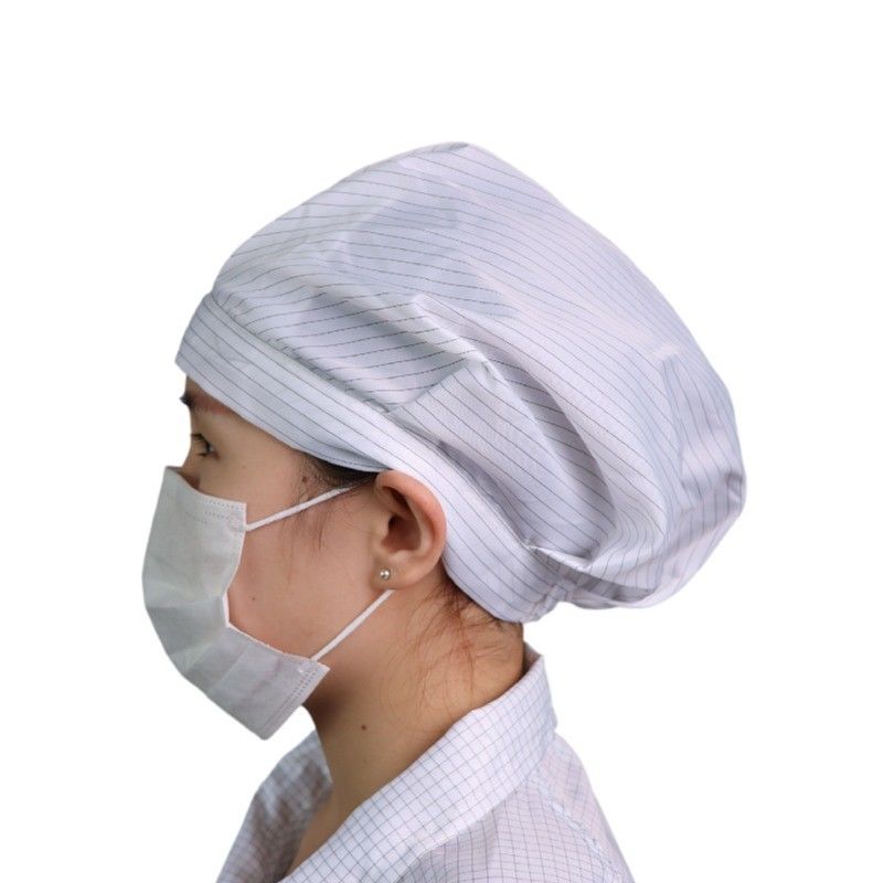 Clean Room Cap Electronic Factory Workwear Antistatic Polyester Work Esd Cap For Indian market esd Hat