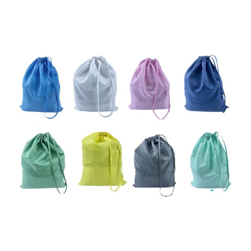 98%polyester +2%Conductive ESD Antistatic Polyester Drawstring Anti Static Cleanroom Bag