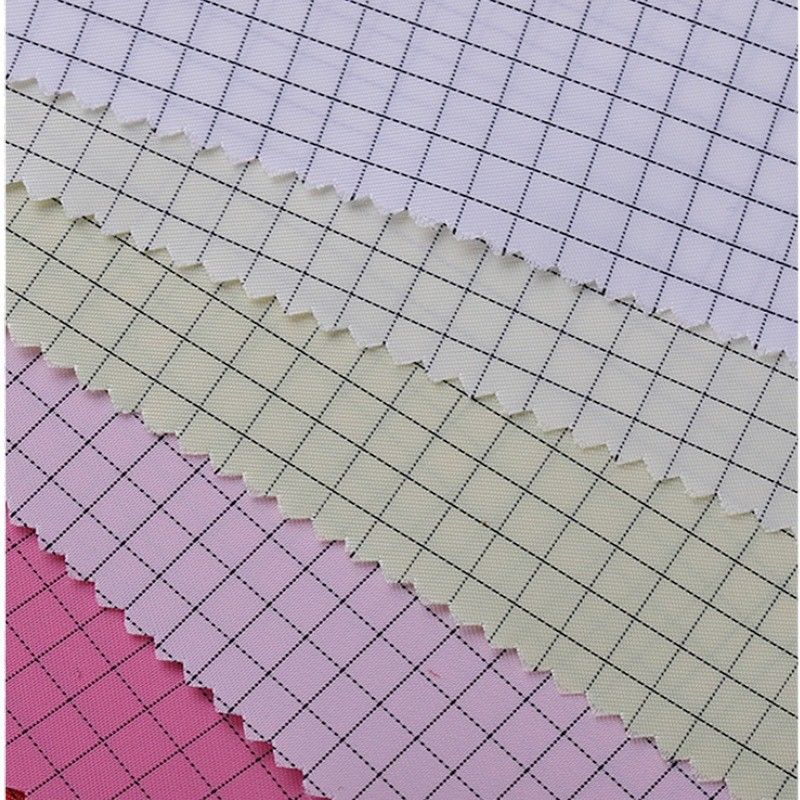 Antistatic Cleanroom Lint Free Polyester ESD Fabric For Lab Clothing