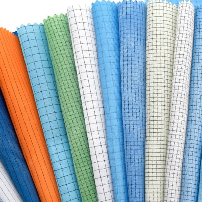 TC TC 65/35 Lightweight Drill Washable Antistatic Fabric For Cleanroom