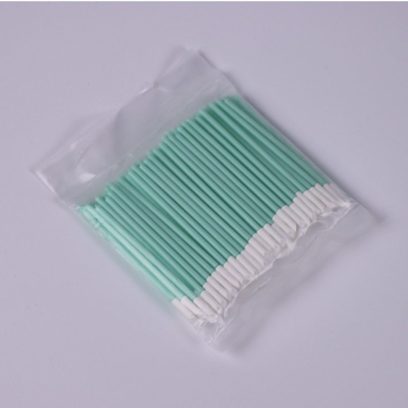 Lint Free Swab Solvent PU Head Green Stick Cleanroom Polypropylene PP Stick Polyurethane Head PU Foam Cleaning Swab