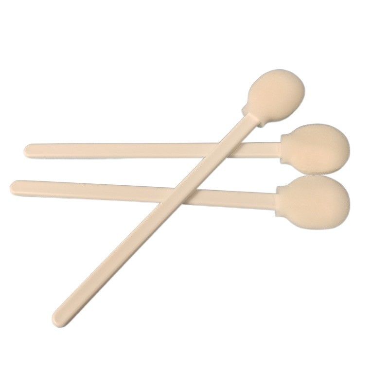 Industrial Foam Swabs Lint Free Large Circular Head Cleanroom Foam Swab With PP Plastic Handle