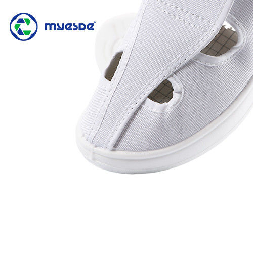 esd protection shoes Pu White blue Shoes Anti-static Esd Pu Esd Cleanroom Shoes With 4 Holes Welcro cleanroom esd shoes