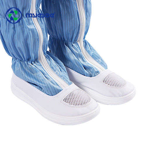 white mesh shoes ESD Booties PU Outsole ESD Boots Safety Shoes Cleanroom Clean room mesh slip on shoes